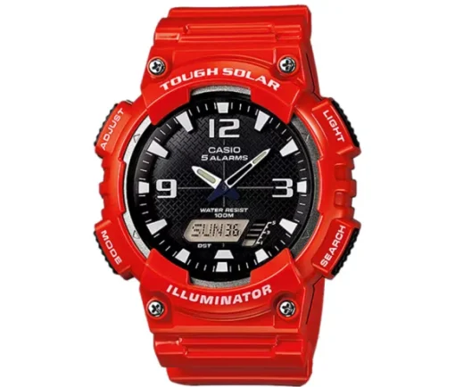 MONTRE CASIO ANALOGIQUE EN RÉSINE ROUGE