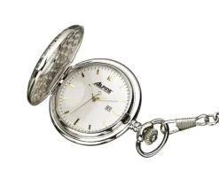 MONTRE DE POCHE AU QUARTZ EN ACIER/PVD OR 2TONS