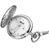 MONTRE DE POCHE AU QUARTZ EN ACIER AVEC CHAINE