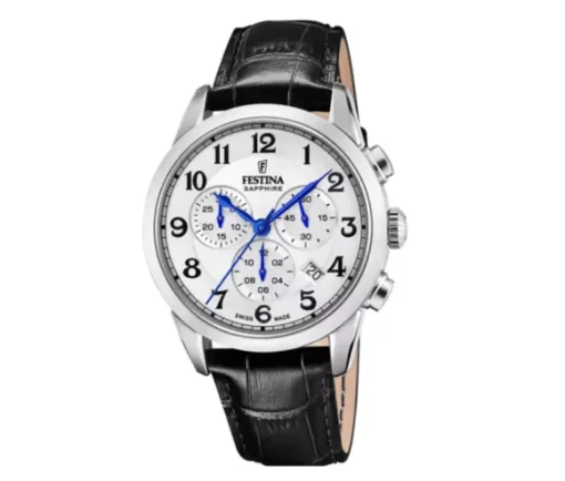 MONTRE FESTINA EN ACIER AVEC BRACELET DE CUIR