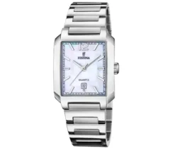 MONTRE FESTINA EN ACIER CARRÉE AVEC CADRAN EN NACRE DE PERLE