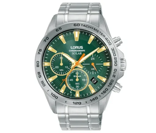 MONTRE LORUS À MOUVEMENT SOLAIRE EN ACIER