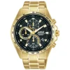 MONTRE LORUS EN ACIER/PVD OR CHRONOGRAPHE