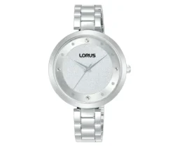 MONTRE LORUS POUR DAME EN ACIER SERTIE DE CRISTAUX
