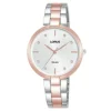 MONTRE LORUS POUR DAME EN ACIER/PVD OR ROSE 2 TONS SERTIE DE CRISTAUX