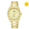 MONTRE LORUS POUR DAME SOLAIRE EN ACIER/PVD OR