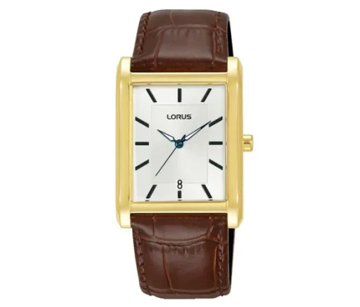 MONTRE LORUS RECTANGULAIRE AVEC BRACELET DE CUIR