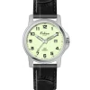MONTRE ORLEAN ACIER LUMIGLOW CUIR NOIR
