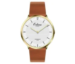 MONTRE ORLEAN POUR HOMME AVEC BRACELET DE CUIR