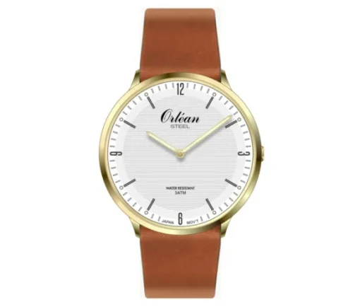 MONTRE ORLEAN POUR HOMME AVEC BRACELET DE CUIR