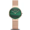 MONTRE POUR DAME BERING EN ACIER/PVD OR ROSE FOND MALACHITE