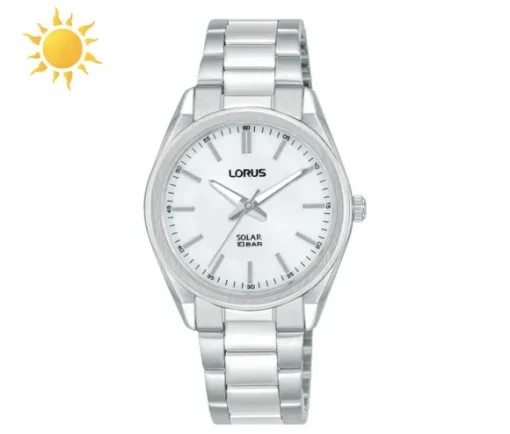 MONTRE POUR DAME LORUS SOLAIRE EN ACIER