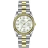 MONTRE POUR DAME ORLEAN EN ACIER/PVD OR 2 TONS SERTIE DE CRISTAUX