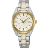 MONTRE POUR DAME SEIKO EN ACIER/PVD OR 2 TONS