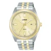 MONTRE POUR HOMME LORUS EN ACIER/PVD OR 2 TONS