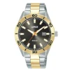 MONTRE POUR HOMME LORUS EN ACIER/PVD OR 2 TONS