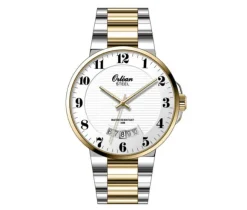 MONTRE POUR HOMME ORLEAN EN ACIER/PVD OR 2 TONS