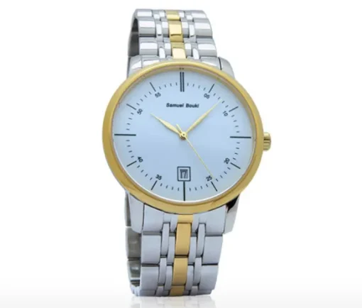 MONTRE POUR HOMME SAMUEL BOUKI EN ACIER/PVD OR 2 TONS