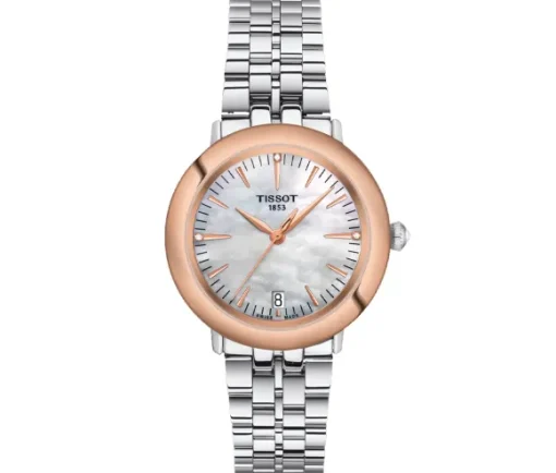 MONTRE TISSOT GLENDORA ACIER ET OR 18K ROSE
