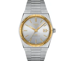 MONTRE TISSOT PRX POWERMATIC 80 EN ACIER AVEC LUNETTE EN OR 18K