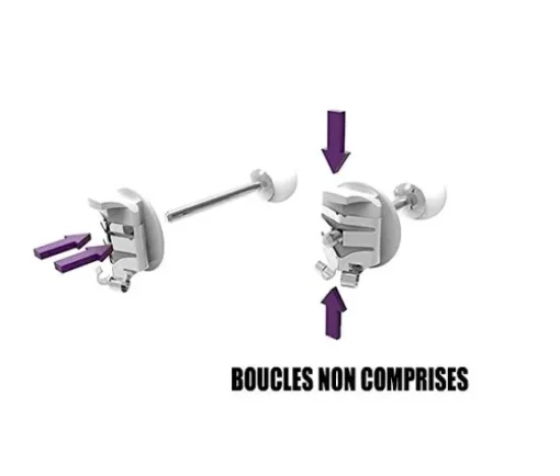 2 PAIRES FERMOIR SÉCURITÉ ACIER