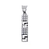 PENDENTIF À MOTIF VERSACE EN OR 10K TAILLE DIAMANT SERTI DE CUBIQUES ZIRCONIAS
