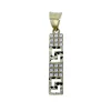 PENDENTIF À MOTIF VERSACE EN OR 10K TAILLE DIAMANT SERTI DE CUBIQUES ZIRCONIAS