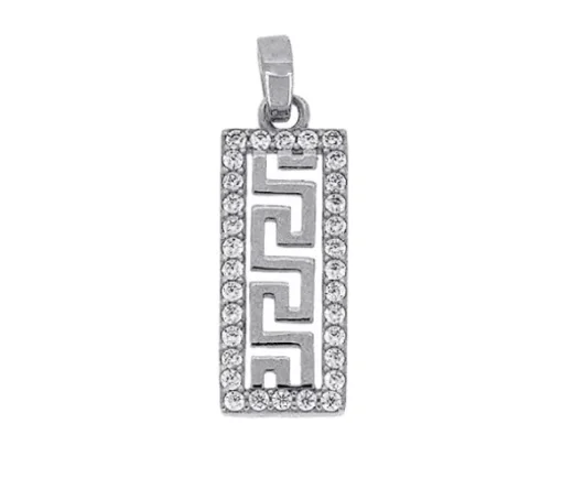 PENDENTIF À MOTIF VERSACE EN OR SERTI DE CUBIQUES ZIRCONIAS