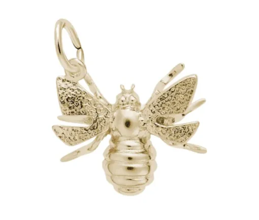 PENDENTIF ABEILLE 3D EN OR OU EN ARGENT