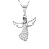 PENDENTIF ANGE EN ARGENT RHODIÉ SERTI DE CUBIQUES ZIRCONIAS