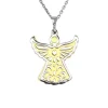 PENDENTIF ANGE EN ARGENT RHODIÉ/PVD OR 2 TONS