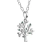 PENDENTIF ARBRE DE VIE EN ARGENT RHODIÉ SERTI DE CUBIQUES ZIRCONIAS