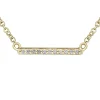 PENDENTIF BAR EN OR 10K SERTI DE DIAMANTS