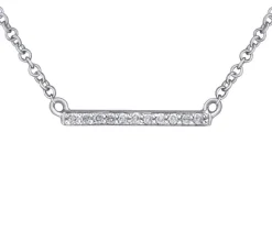 PENDENTIF BAR EN OR 10K SERTI DE DIAMANTS