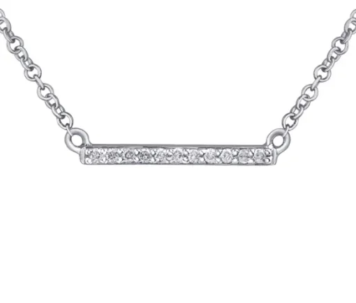 PENDENTIF BAR EN OR 10K SERTI DE DIAMANTS