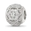 PENDENTIF BOULE DE FEU EN ARGENT RHODIÉ SERTI DE CUBIQUES ZIRCONIAS