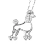 PENDENTIF CANICHE EN ARGENT RHODIÉ SERTI DE CUBIQUES ZIRCONIAS