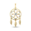 PENDENTIF CAPTEUR DE RÊVE EN OR SERTI DE DIAMANTS