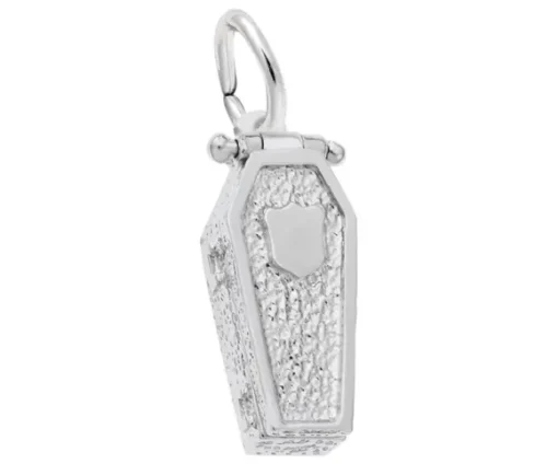 PENDENTIF CERCUEIL/SQUELETTE EN ARGENT QUI SpiOUVRE