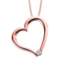 PENDENTIF COEUR EN OR 10K SERTI DpiUN DIAMANT CANADIEN