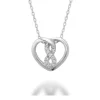 Pendentif coeur infini serti de diamants