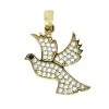 PENDENTIF COLOMBE EN OR SERTI DE CUBIQUES ZIRCONIAS