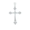 PENDENTIF CROIX EN ARGENT RHODIÉ TAILLÉ DIAMANT