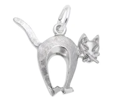 PENDENTIF EN ARGENT CHAT DpiHALLOWEEN