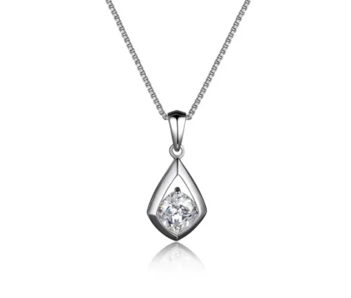 PENDENTIF EN ARGENT RHODIÉ SERTI DpiUN CUBIQUE ZIRCONIA
