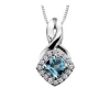 PENDENTIF EN OR BLANC SERTI DE PIERRES DE NAISSANCE VARIÉES ET DE DIAMANTS
