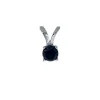 PENDENTIF EN OR BLANC SERTI DpiUN DIAMANT NOIR