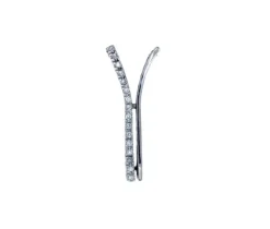 PENDENTIF EN OR 14K BLANC SERTI DE DIAMANTS
