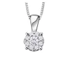PENDENTIF EN OR 10K BLANC SERTI DE DIAMANTS