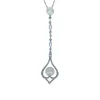 PENDENTIF EN OR 14K BLANC SERTI DE PERLES DpiEAU DOUCE ET DE CUBIQUES ZIRCONIAS